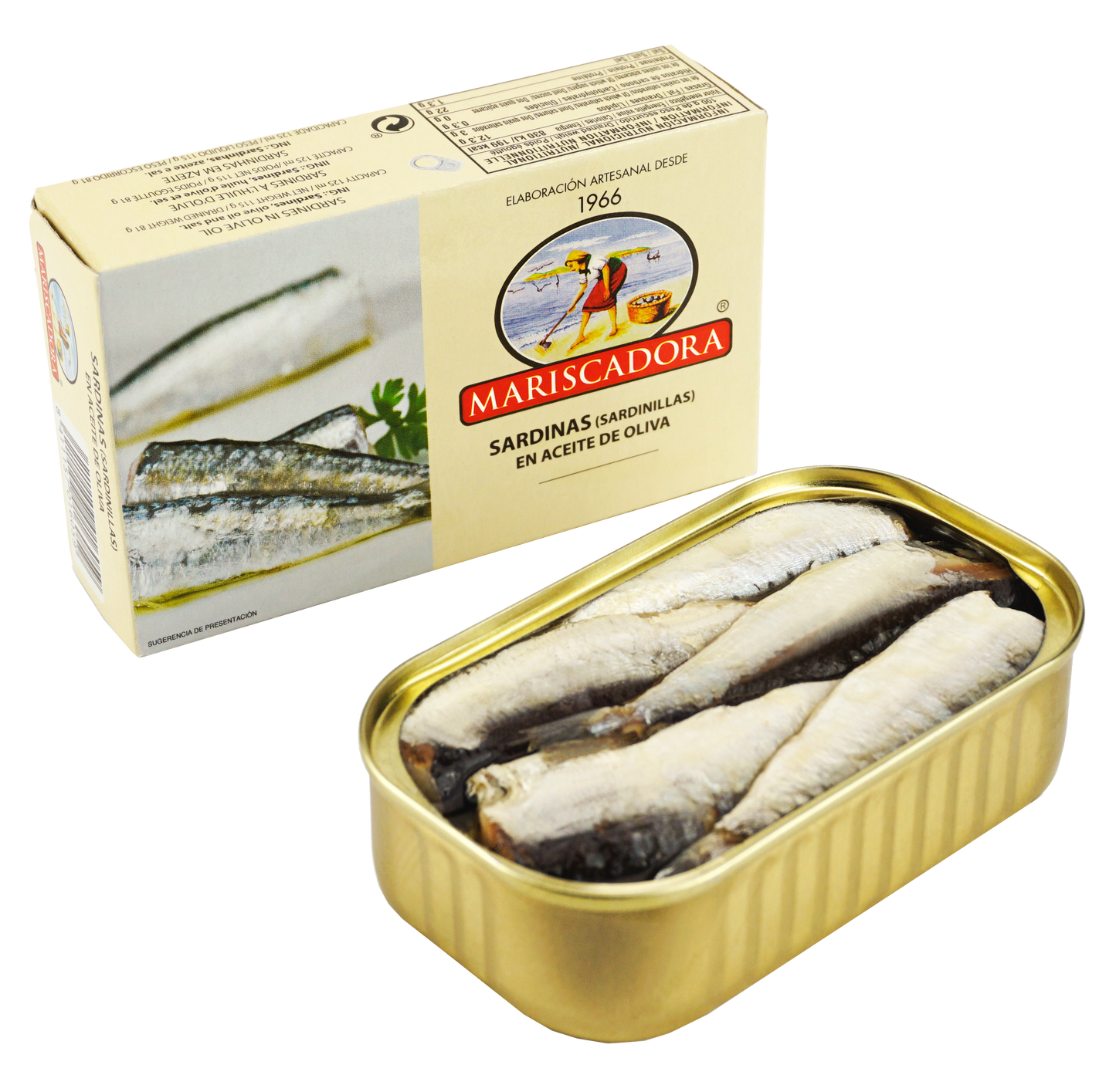 Sardinillas en Aceite de Oliva 10/12 piezas La Mariscadora