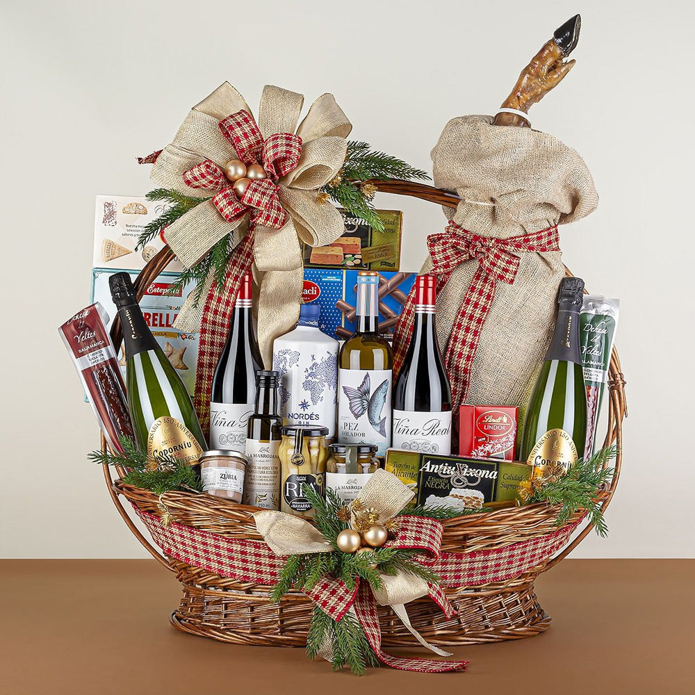 Cesta de Navidad Ibérica Selección con Paeta de Cebo "Ramos"
