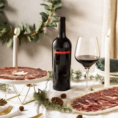 Cofre Premium con Pieza de Paleta 100% Ibérico y Botella de Vino