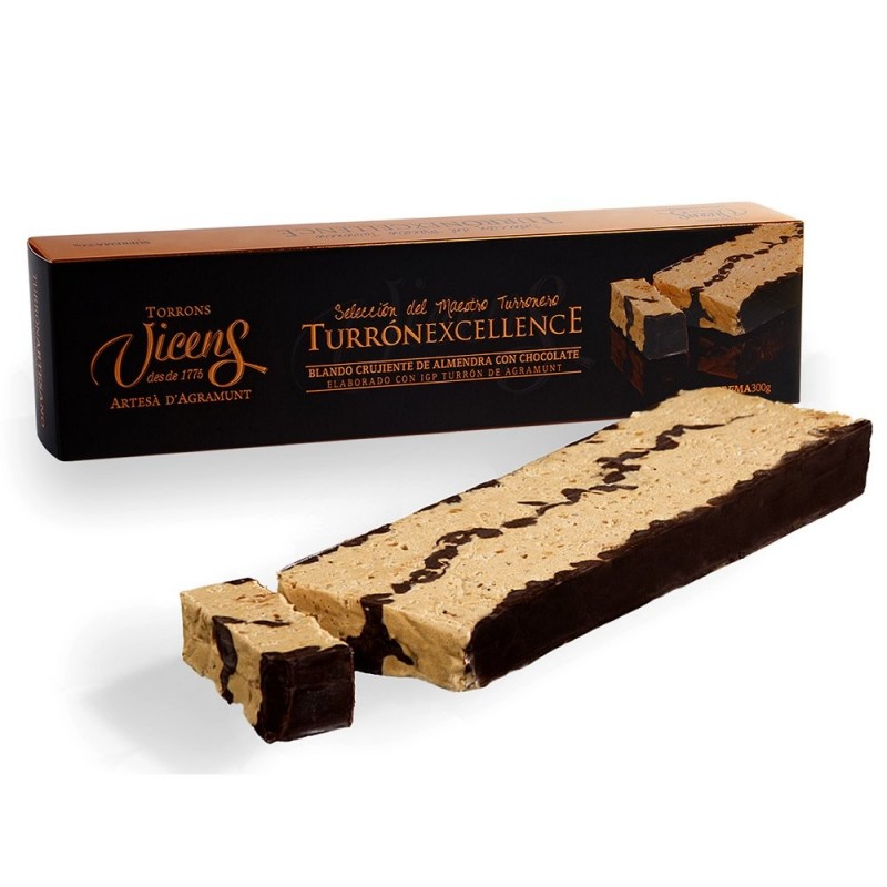 Turrón Blando Crujiente con Chocolate Excellence 300g