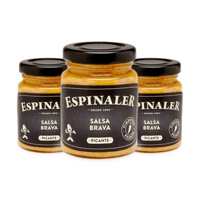 Pack of 3 Jars of Salsa Brava Espinaler of 140gr