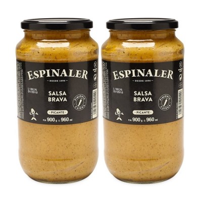 Pack of 2 Bottles of Salsa Brava Espinaler of 900gr
