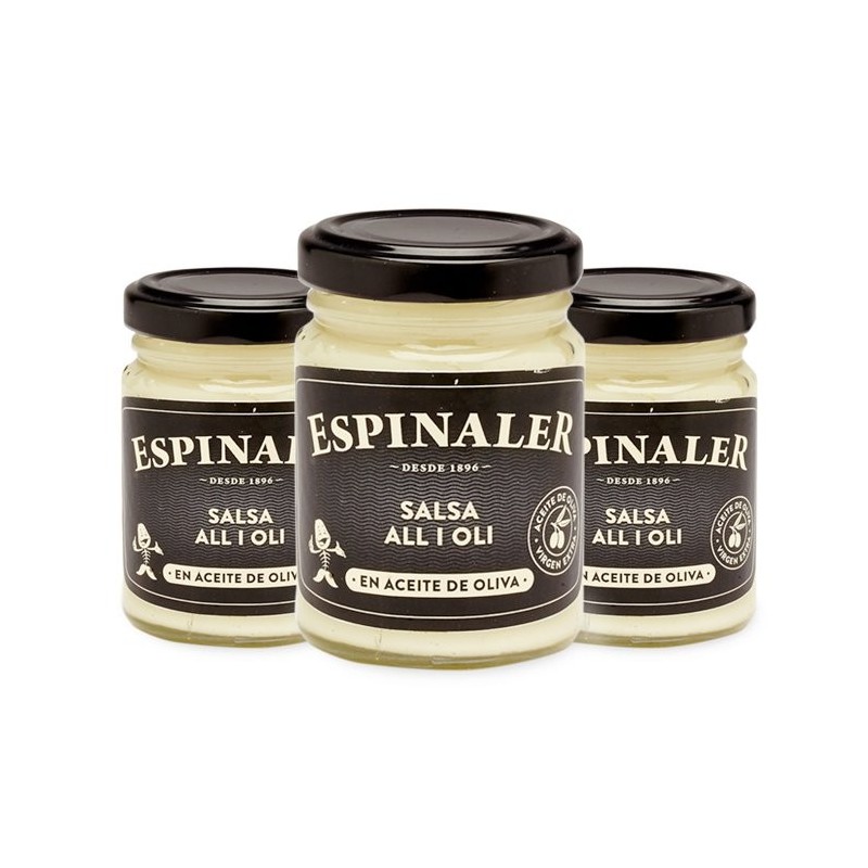 Pack of 3 Jars of Salsa "All i Oli" Espinaler of 140gr