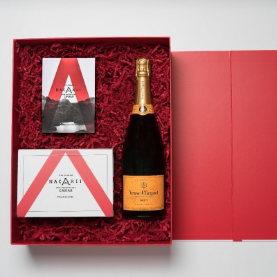 Coffret Caviar Nacarii Tradition et Champagne Veuve Clicquot
