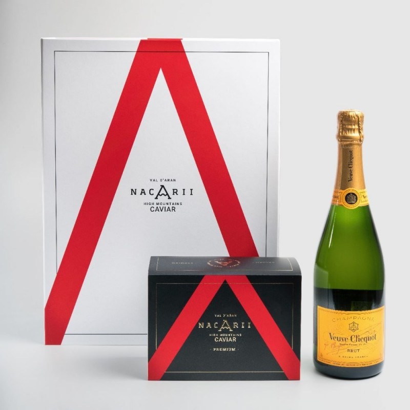 Estuche Caviar Nacarii Premium y Champagne Veuve Clicquot