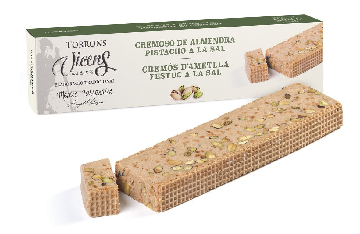 Nougat Crémeux Aux Amandes, Pistaches et Sel 300g en Etui