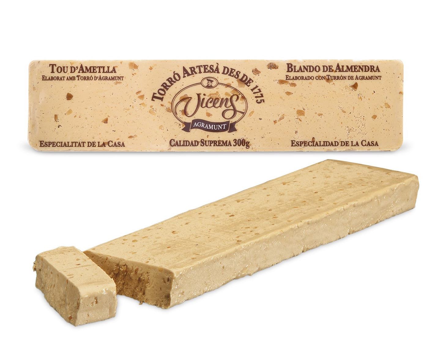 Nougat Tendre Aux Amandes 300g Allongé