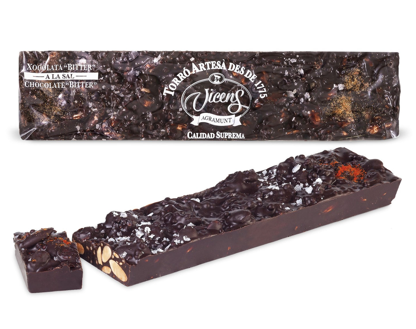 Nougat au Sel au Chocolat Amer 300gr Spécial