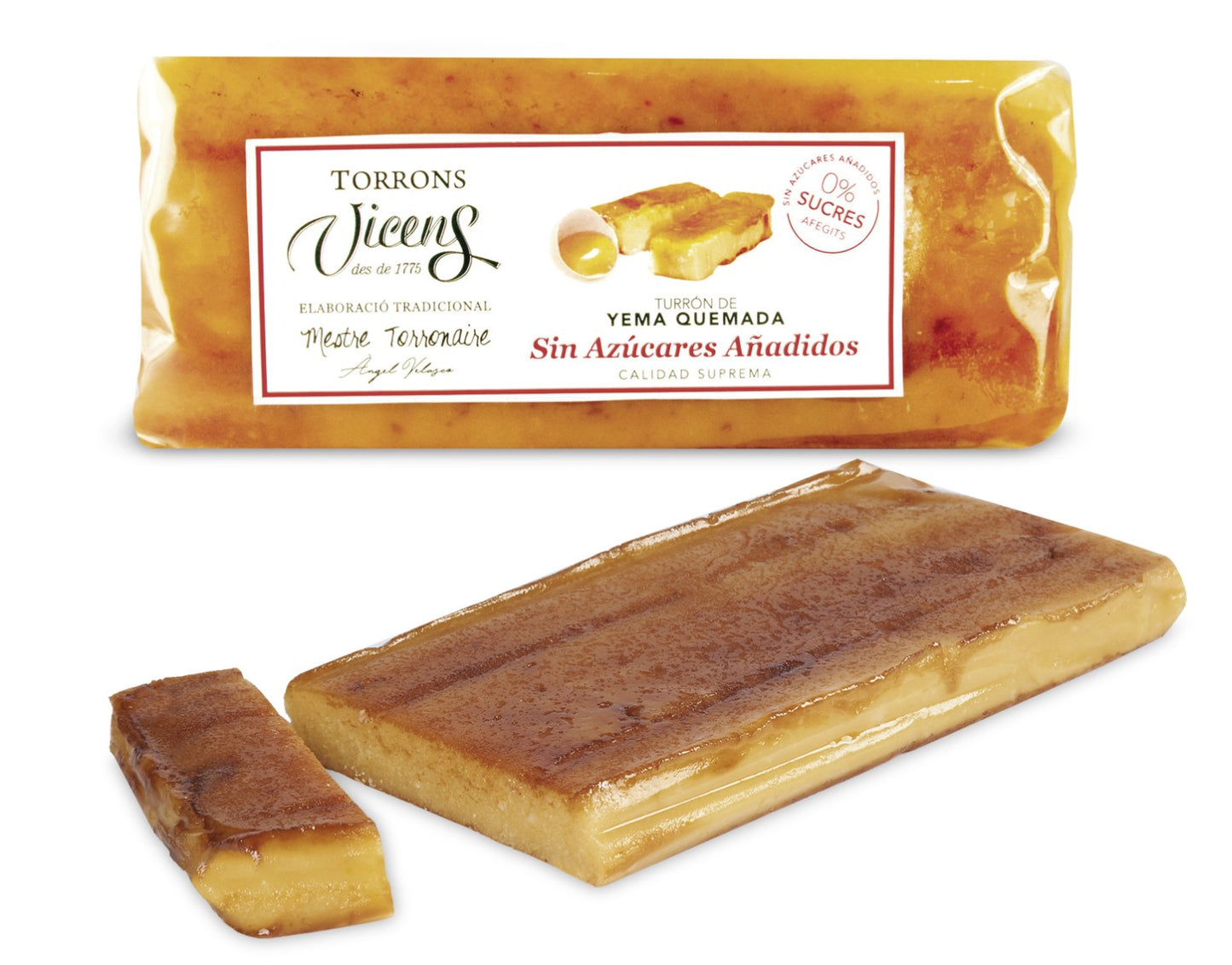 Turrón de Yema Quemada sin azúcar 250g