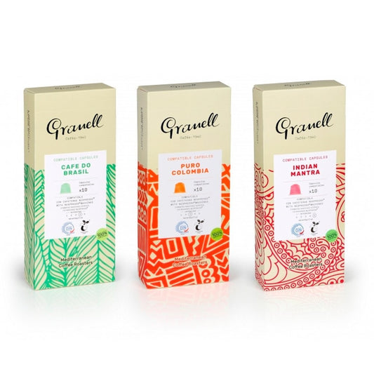 Pack de 100 Cápsulas de Café Espresso Granell "Orígenes"