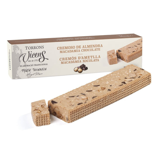 Turrón Cremoso de Almendra con Macadamia y Chocolate 300g en Estuche