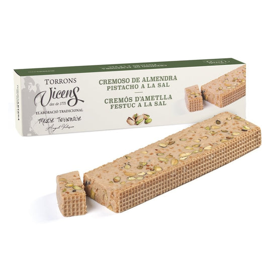 Turrón Cremoso de Almendra con Pistacho a la sal 300g en Estuche