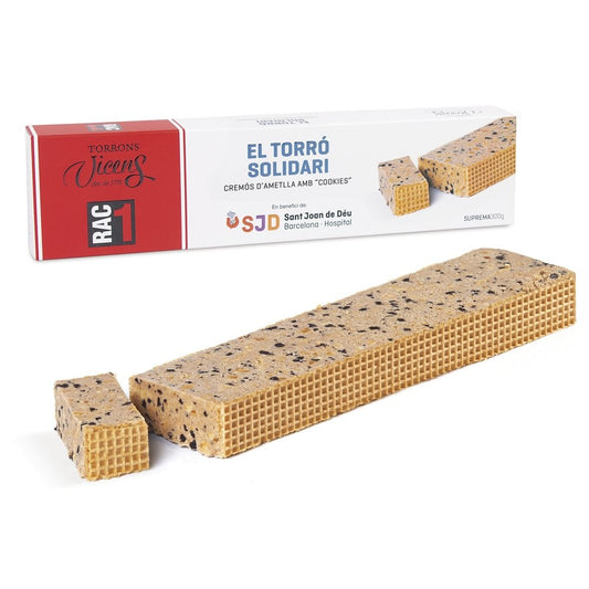 Turrón Solidario RAC1 Cremoso de Almendras 300g en Estuche