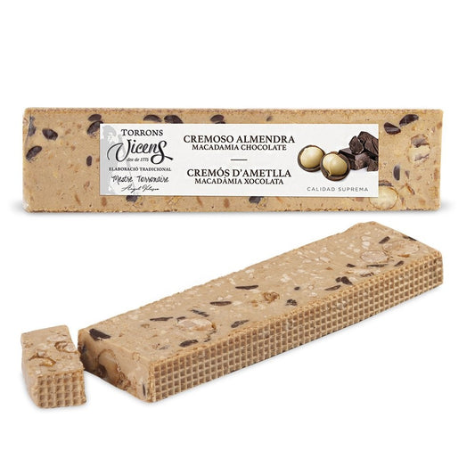 Turrón Cremoso de Almendra con Macadamia Caramelizada y Chocolate 300g