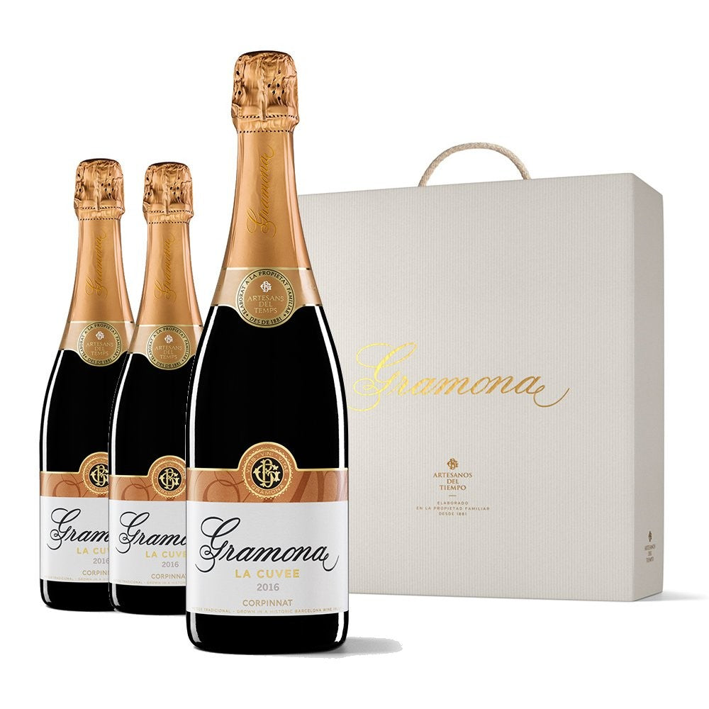 Estuche 3 botellas Gramona La Cuvee Brut ECO