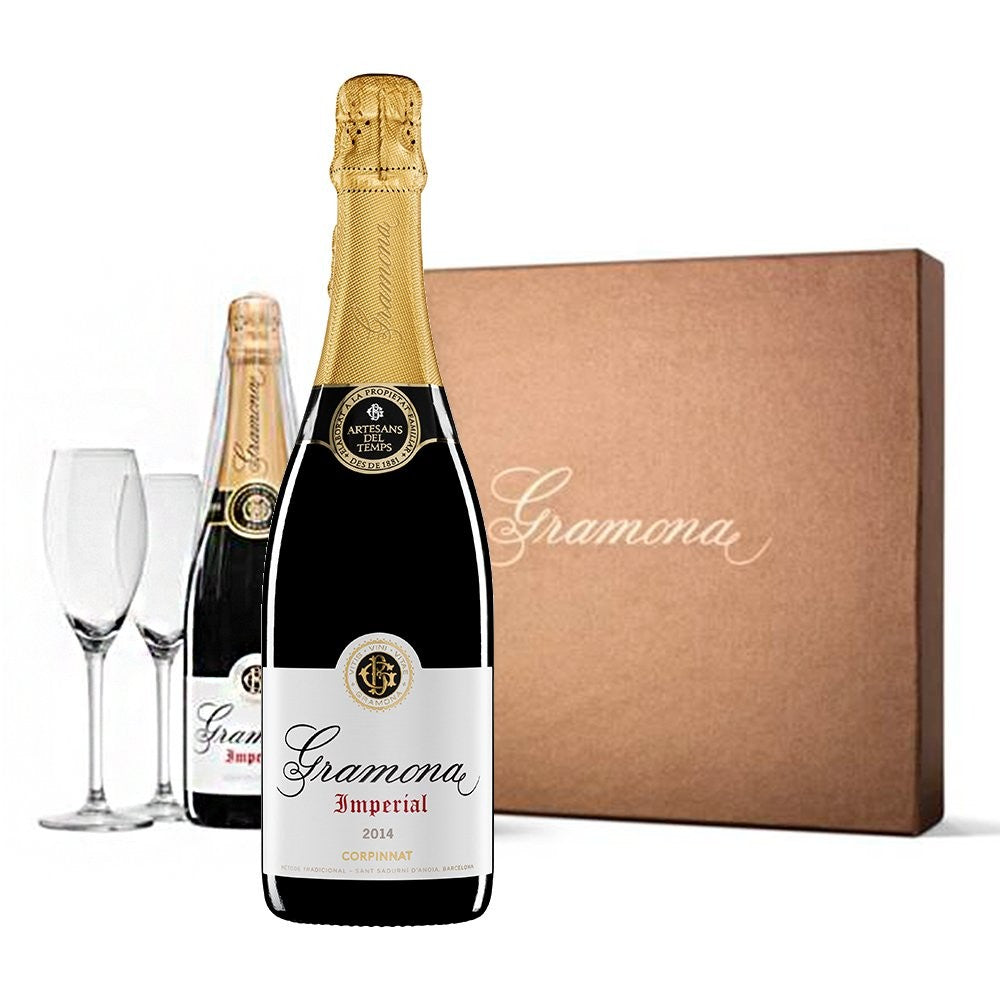 Carton de 2 verres + 2 bouteilles Gramona Imperial Gran Reserva Brut