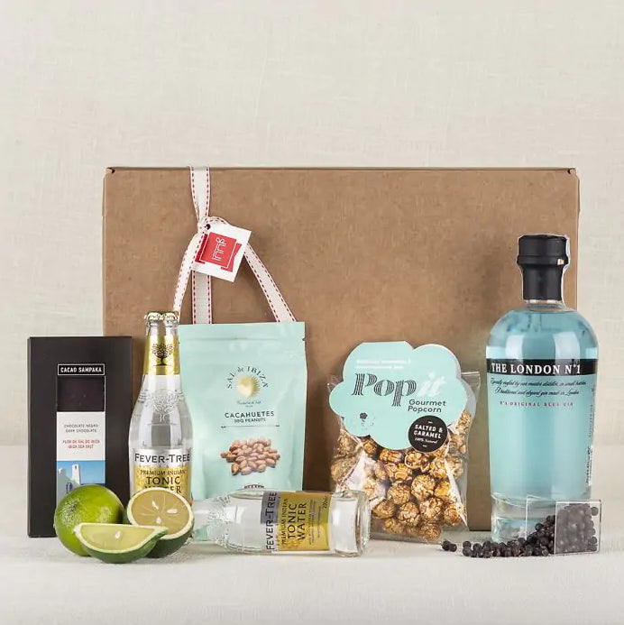 Pack apéritif avec snacks et gin The London