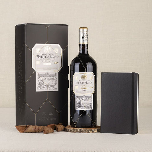 Estuche de Vino Marqués de Riscal Reserva MAGNUM Reserva con Libreta Moleskine