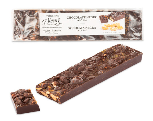 Salted Turron with Bitter Chocolate 300gr Special