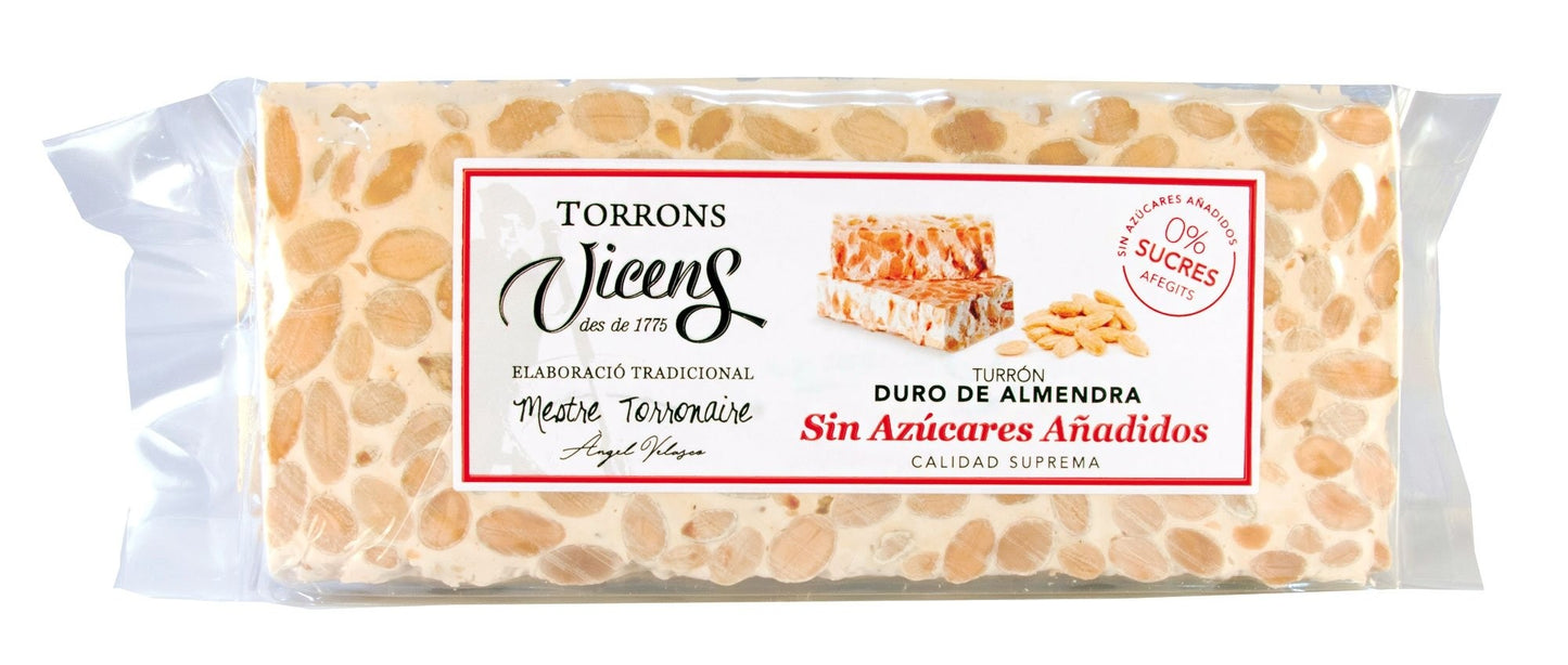 Turrón Duro de Almendra sin azúcar 250gr