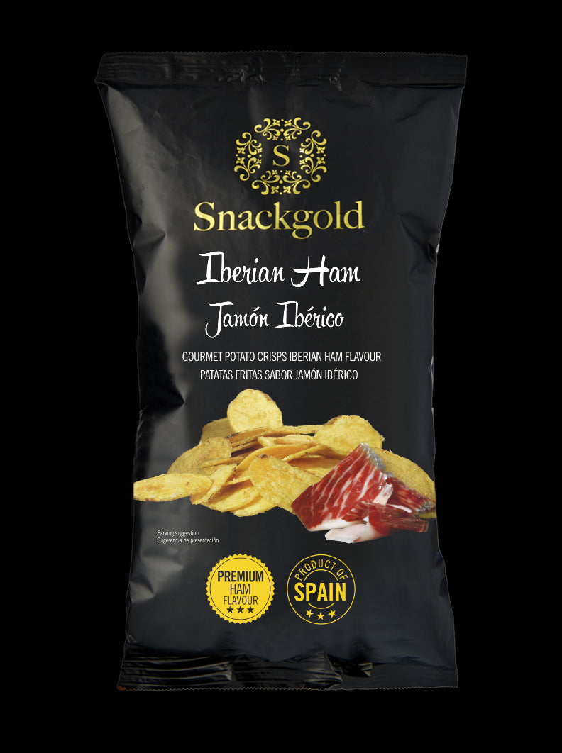 Patatas Fritas sabor "Jamón Premium" Snackgold 125gr