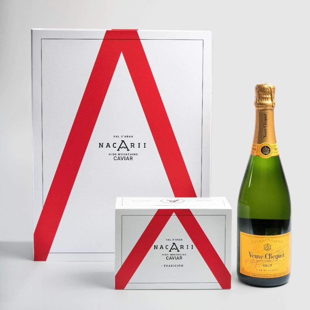 Coffret Caviar Nacarii Tradition et Champagne Veuve Clicquot