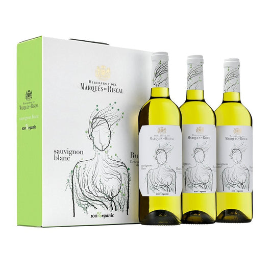 Estuche de 3 Botellas de Marqués de Riscal Sauvignon Blanc Organic