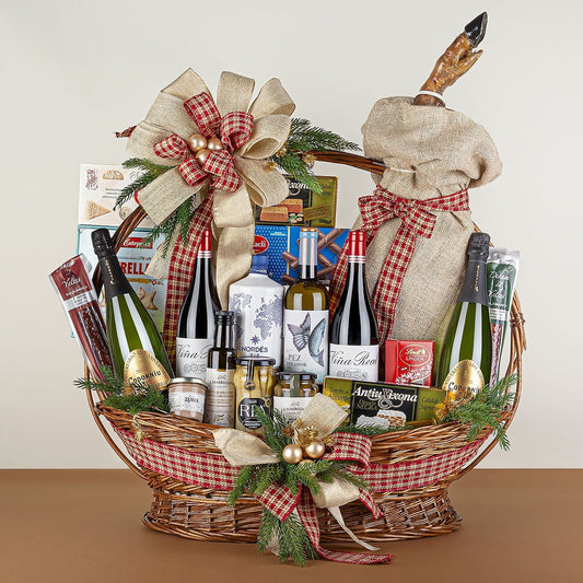 Cesta de Navidad Ibérica Selección con Paeta de Cebo "Ramos"