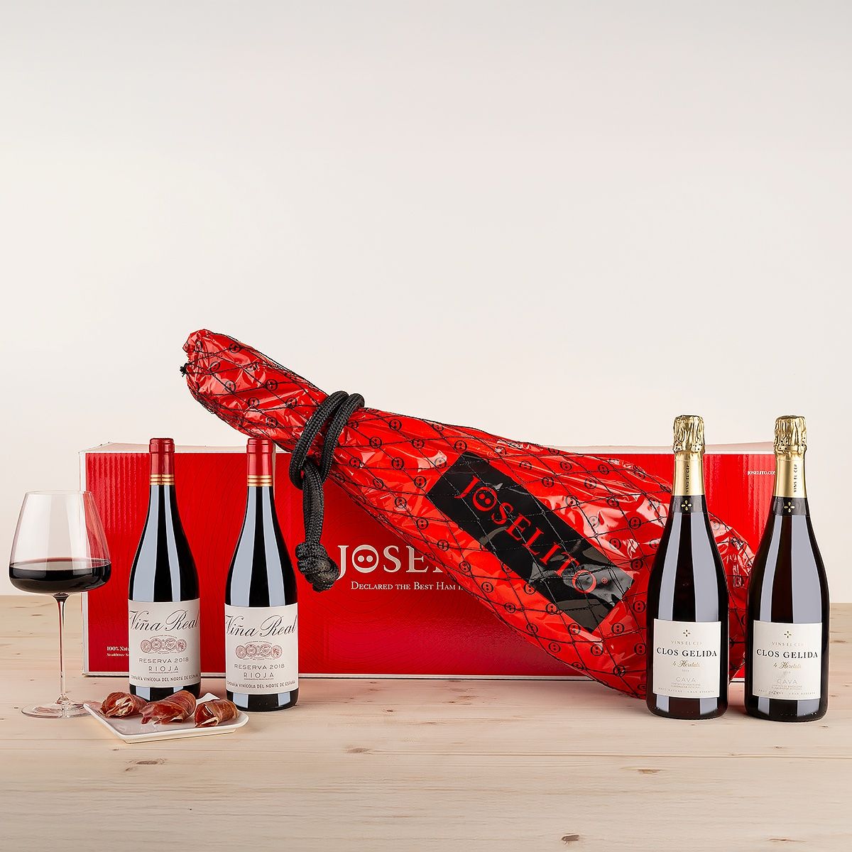 Lot Premium avec Épaule Joselito Gran Reserva, Cava et Vin