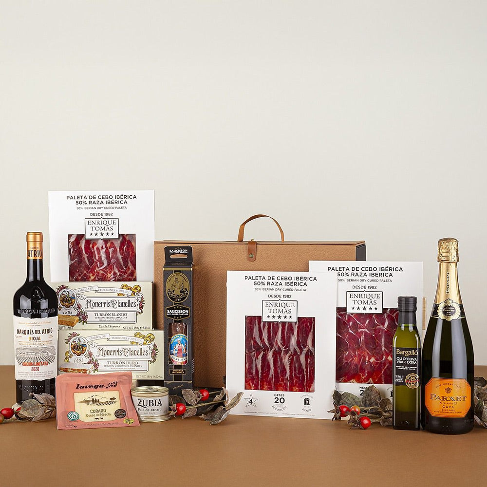 Cesta de Navida Selección 4 Estrellas con Foie Trufado y Cava Ecológico